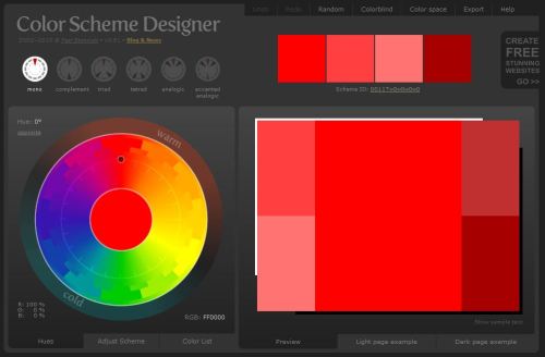 Color Designer - Great tool for picking colour schemes for websites.